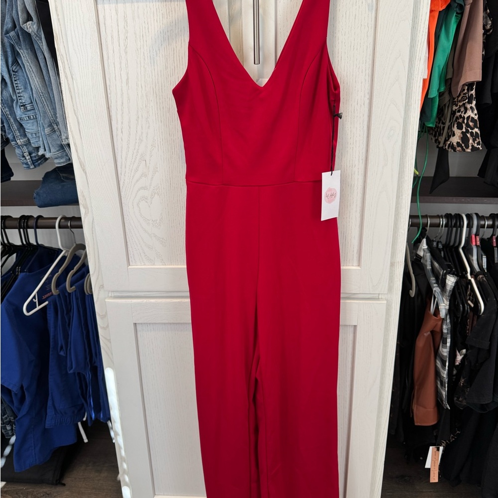 Elegant Red Jumpsuit